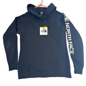 The North Face Black Hoodie with White Logo